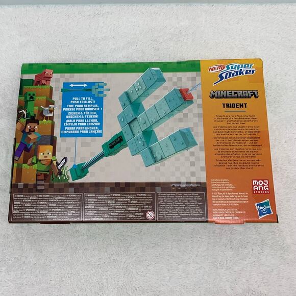 Nerf Minecraft Super Soaker Trident and Glow Squid Water Blaster New - Picture 4 of 10